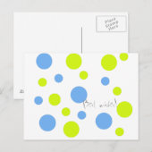 Beste Wünsche Happy Bubbles Postkarte (Vorne/Hinten)