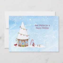 Beste Wünsche Happy Holiday Gnome Zuhause Custom C Feiertagskarte