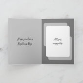 Beste Wünsche hinzufügen Foto grau Karte (Innenseite)