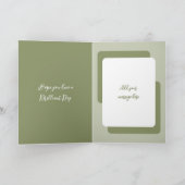 Beste Wünsche hinzufügen Foto grün Geburtstag Karte (Innenseite)