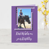 Beste Wünsche hinzufügen Foto lila Geburtstag Karte (Gelbe Blume)