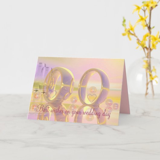 Beste Wünsche Hochzeitstag Karte (Gelbe Blume)