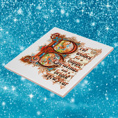 Beste Wünsche (in beleuchteten Buchstaben) für Wei Fliese