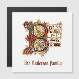 Beste Wünsche (in beleuchteten Buchstaben) für Wei Magnetkarte