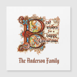 Beste Wünsche (in beleuchteten Buchstaben) für Wei Magnetkarte