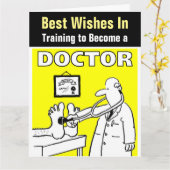 Beste Wünsche in der Ausbildung zum Arzt Karte (Gelbe Blume)