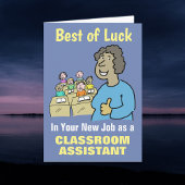 Beste Wünsche in Ihrem neuen Job als Klassenassist Karte