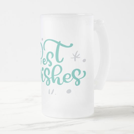 Beste Wünsche Mattierte Tasse (VorderseiteRechts)