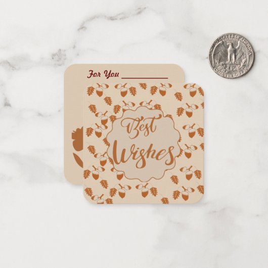 Beste Wünsche: Mitteilungskarte (Vorderseite/Rückseite Beispiel)