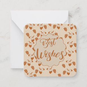 Beste Wünsche: Mitteilungskarte