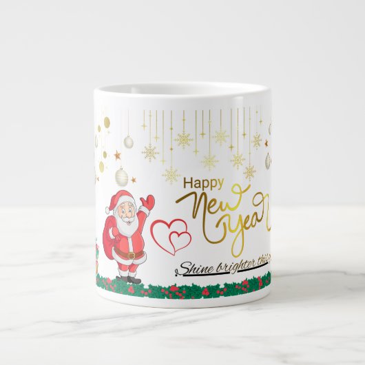Beste Wünsche Neujahrs-Pokal Jumbo-Tasse (Vorderseite)