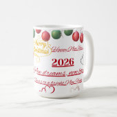 Beste Wünsche Neujahrs-Pokal Kaffeetasse (VorderseiteRechts)