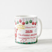 Beste Wünsche Neujahrs-Pokal Kaffeetasse (VorderseiteRechts)