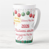 Beste Wünsche Neujahrs-Pokal Milchtasse (Rechte Ecke)
