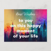 Beste Wünsche Postkarte (Vorderseite)