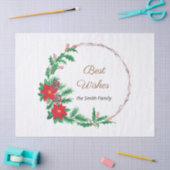 Beste Wünsche Red Blumen Wreath Seidenpapier (Basteln)
