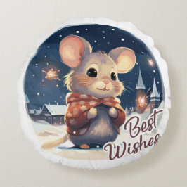 Beste Wünsche Rundes Kissen