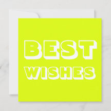 Beste Wünsche, Viel Glück, Chartreuse weiß