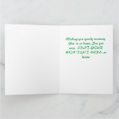 Beste Wünsche - zurück zu Fuß - bald alles erledig Dankeskarte (Innenseite)