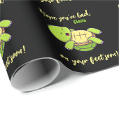 Beste Wünsche - zurück zu Fuß - bald alles erledig Geschenkpapier (Rolleneckpunkt)