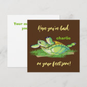 Beste Wünsche - zurück zu Fuß - bald gute Worte Dankeskarte (Vorne/Hinten)