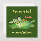 Beste Wünsche - zurück zu Fuß - bald gute Worte Dankeskarte (Vorne/Hinten)