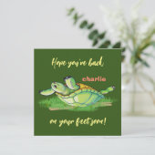 Beste Wünsche - zurück zu Fuß - bald gute Worte Dankeskarte (Stehend Vorderseite)