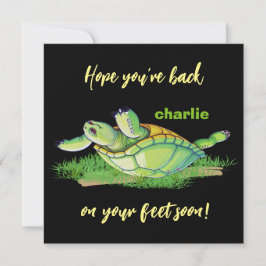 Beste Wünsche - zurück zu Fuß - bald gute Worte Dankeskarte