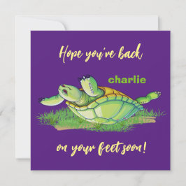 Beste Wünsche - zurück zu Fuß - bald gute Worte Dankeskarte