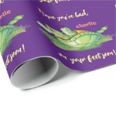 Beste Wünsche - zurück zu Fuß - bald gute Worte Geschenkpapier (Rolleneckpunkt)