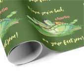 Beste Wünsche - zurück zu Fuß - bald gute Worte Geschenkpapier (Rolleneckpunkt)