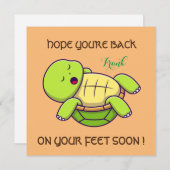 Beste Wünsche - zurück zu Fuß - bald wieder gut! Dankeskarte (Vorne/Hinten)