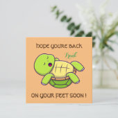 Beste Wünsche - zurück zu Fuß - bald wieder gut! Dankeskarte (Stehend Vorderseite)