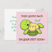 Beste Wünsche - zurück zu Fuß - bald wieder gut! Dankeskarte (Vorne/Hinten)