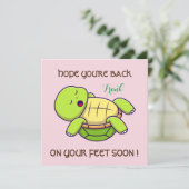 Beste Wünsche - zurück zu Fuß - bald wieder gut! Dankeskarte (Stehend Vorderseite)