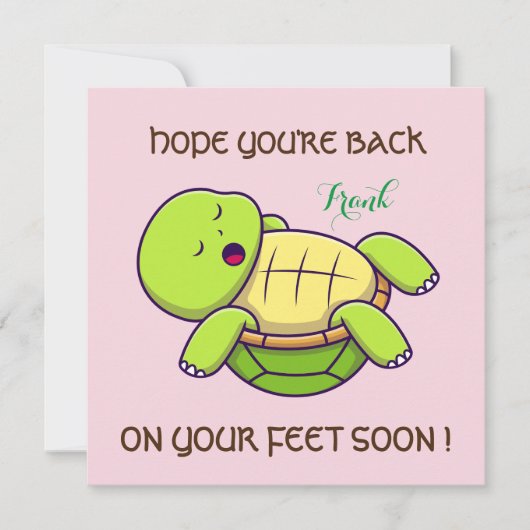Beste Wünsche - zurück zu Fuß - bald wieder gut! Dankeskarte (Vorderseite)