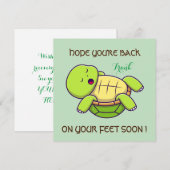 Beste Wünsche - zurück zu Fuß - bald wieder gut! Dankeskarte (Vorne/Hinten)