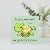 Beste Wünsche - zurück zu Fuß - bald wieder gut! Dankeskarte (Stehend Vorderseite)