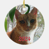 Beste Wunschkatze | beidseitig Keramik Ornament (Hinten)