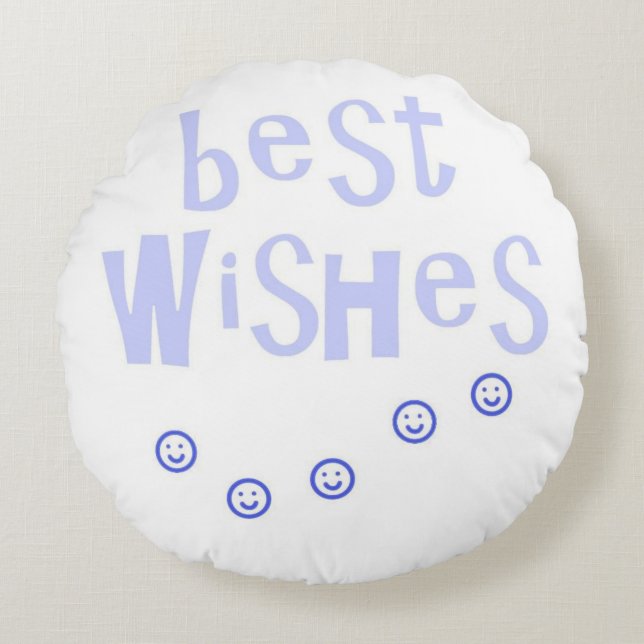 Beste Wunschtextart Rundes Kissen (Vorderseite)