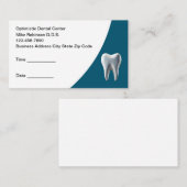 Beste Zahnarzt Budget Ernennungskarten Terminkarte (Vorne/Hinten)