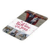 Beste Zeit des Jahres Red Typografy Foto Collage Magnet (Linke Seite)