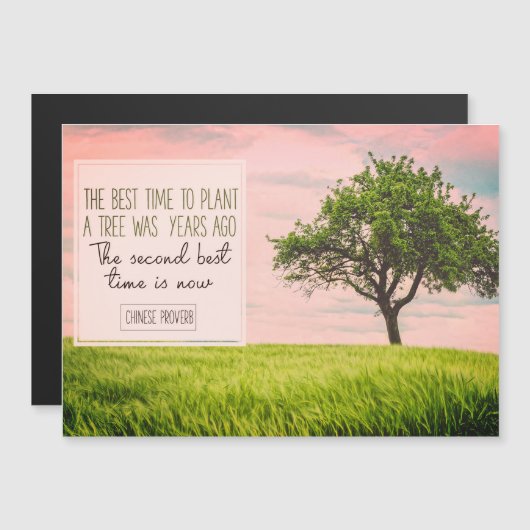 Beste Zeit zur Pflanze eines Baumes Magnetkarte (Vorne/Hinten)