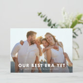 Beste Zeitspanne und dennoch minimalistisch Drei F Feiertagskarte (Stehend Vorderseite)