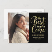 Beste Zukunft Abschluss Ankündigung Postkarte (Vorne/Hinten)