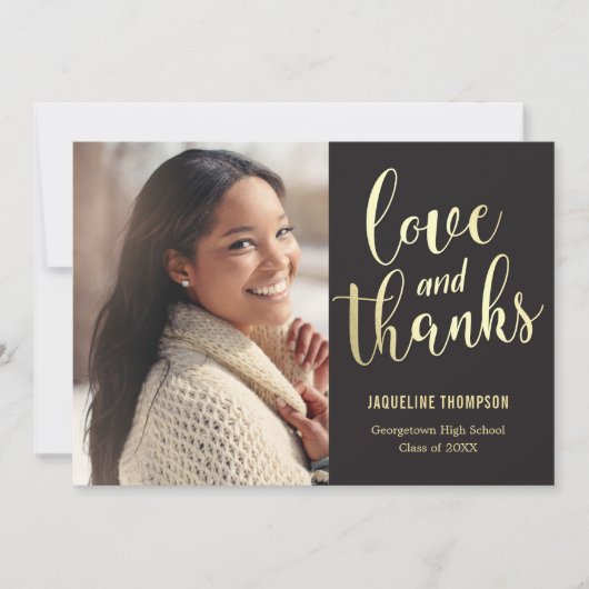 Beste Zukunft EDITABLE FARBEN Abschluss Vielen Dan Einladung (Vorderseite)