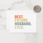 Beste Zukunft für Ehemann, der Verlobte-Geschenk w Mitteilungskarte (Vorderseite/Rückseite Beispiel)