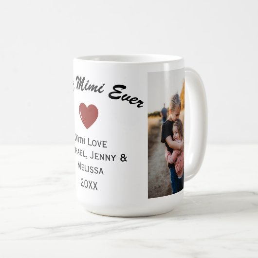 Beste Zwei-Foto-Grandelternkaffee-Tasse Kaffeetasse (VorderseiteRechts)