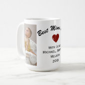 Beste Zwei-Foto-Grandelternkaffee-Tasse Kaffeetasse (Vorderseite Links)