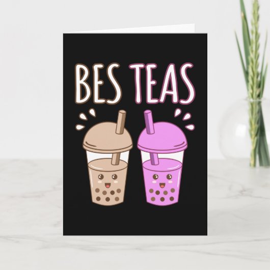 Besteas Bubble Boba Kawaii Tea Graphic Karte (Vorderseite)